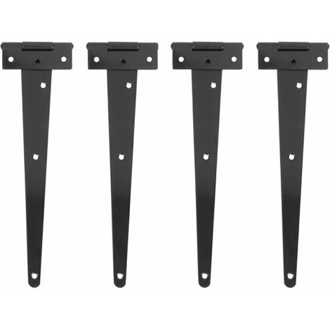 Stück 10 Zoll lange, silberlackierte T-Scharniere. Robuste T-Scharniere. Türscharniere für Holztüren. Rostfreie Metall-Türscharniere mit Schrauben für Scheunentore.