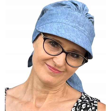 Casquette en lin Tess Jeans avec visière, même après la chimiothérapie (1/5)