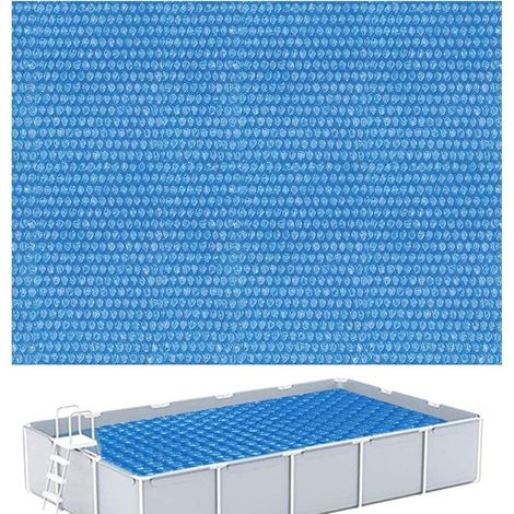 Bâche rectangulaire de 220 x 150 cm, bâche pour piscines hors sol, bâche anti-poussière pour piscines gonflables, bâche solaire à bulles pour piscines familiales gonflables, pataugeoire (1/5)