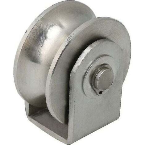 Small U-shaped stainless steel guide roller, fixed deflection roller (1/2)