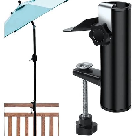 Clip per ombrellone da patio, supporto per ombrellone da ringhiera del balcone, supporto per ombrellone da patio, supporto per ombrellone per attività all'aperto, supporto per ombrellone da campeggio (1/4)