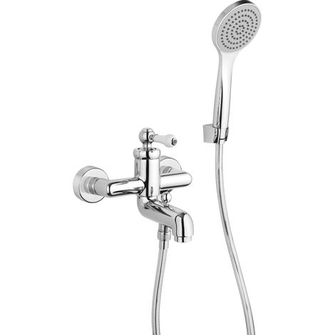 Miscelatore vasca esterno con set doccia Piralla Como 0TO00002A21 Cromo - Con set doccia (1/2)
