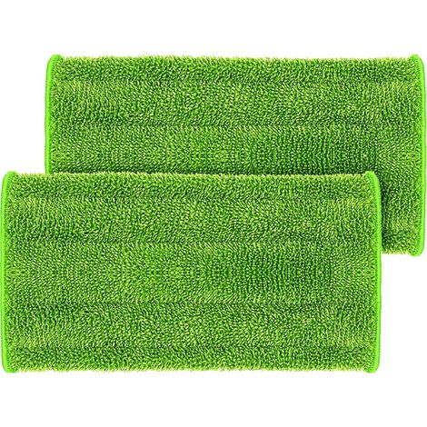 BRAVIX 3pcs Mop Remplacement pour Swiffer WetJet Spray Balais Lavables en Microfibre pour Nettoyage des Sols,126inch,vert (1/5)
