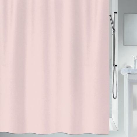 PRIMO Cortina de ducha de poliéster 180x180cm  rosa claro Spirella