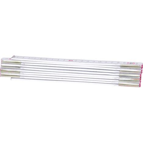 KS TOOLS - MESURES ET CONTRÔLE - MÈTRE PLIANT BOIS KS, L. 2M - BLANC (1/4)