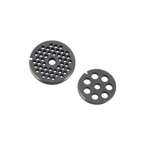 PIASTRE IN ACCIAIO TEMPRATO PER TRITACARNE MANUALI- - n°5 foro mm.12 - 1 blister REBER
