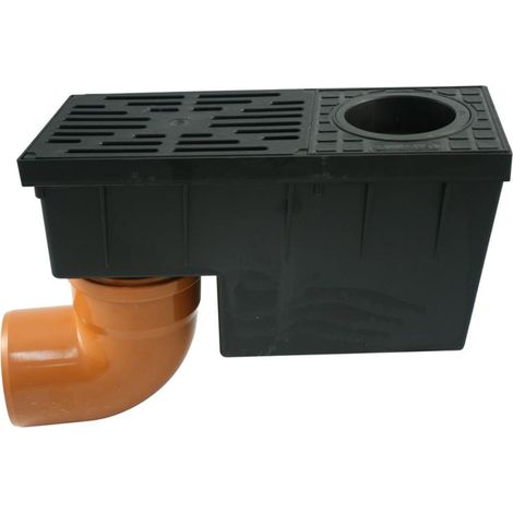 Marley Regensinkkasten mit Laubfangkorb mit Laubfangkorb, für Fallrohr 75-110, schwarz Rinnenzubehör (1/5)