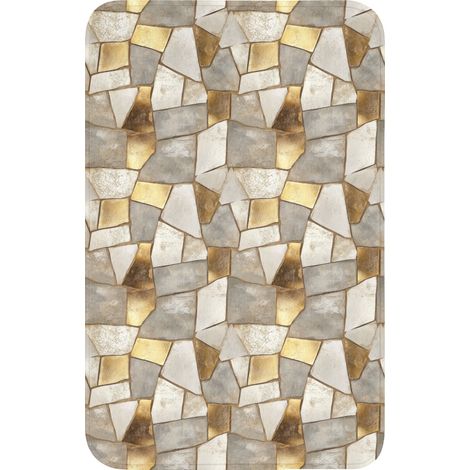 TAPPETINO PER WC Mosaico - Marmo - Oro 50x80 cm