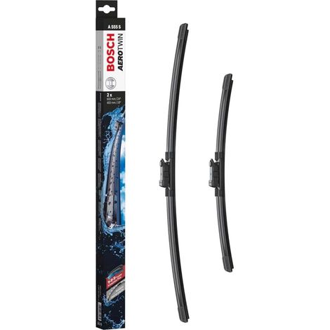 Bosch – Balai d'essuie-glace plat 600 mm – Technologie sans joint – Série Aerotwin A 555 S – Performance optimale sous intempéries - Q585252 (1/5)