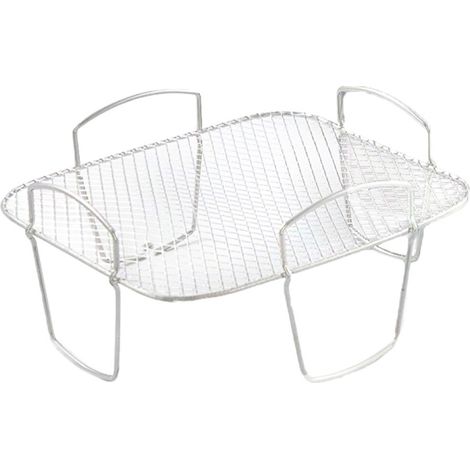 Grille à frites en acier inoxydable - Grille de cuisson pour four, plateau pour friteuse à air chaud - Support anti-chute pour barbecue et cuisine - Grille de four (1/5)