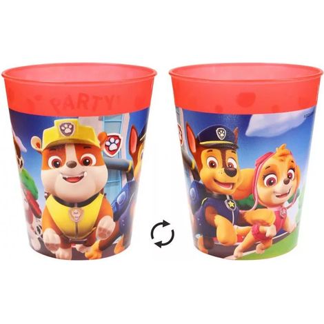 Vaso infantil de plástico de 250 ml de Paw Patrol Chase Rubble. (1/2)