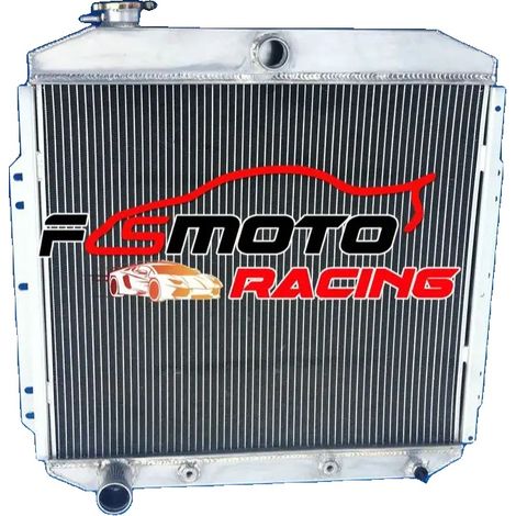 Radiador de aluminio, mayor eficiencia de refrigeración, construcción duradera de aluminio, compatible con Ford F350, F250 y F100, fácil instalación, optimiza el estado del motor. (1/5)