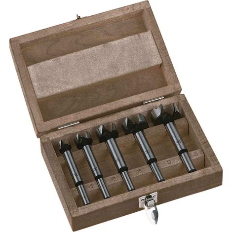 Estuche en caja de madera de brocas Forstner de 15/20 / 25/30 / 35mm