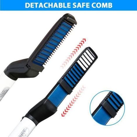 SHAN Netboat Lisseur Barbe et Cheveux Homme Multifonctionnel,Rapide Lisseur de Barbe Peigne,Lisseur Barbe pour Hommes (1/4)