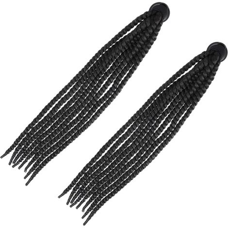 piezas de decoración para casco de motocicleta con trenza negra (1/5)