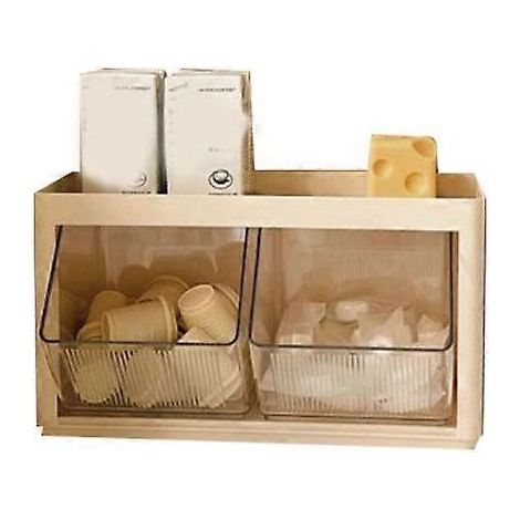 Boîte de rangement murale pour sachets de thé, porte-capsules de café multifonctionnel pour bureau, garde-manger et collations (1/5)