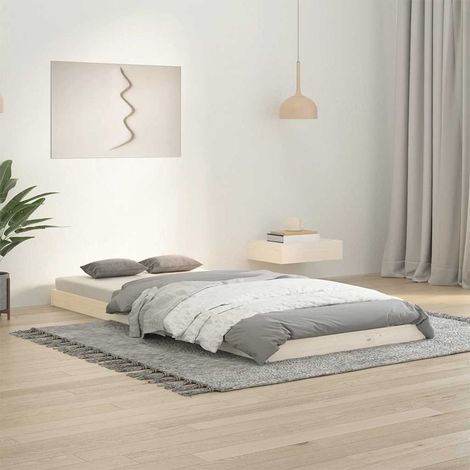 vidaXL Giroletto senza Materasso Bianco 90x200 cm Legno Massello Pino (1/5)