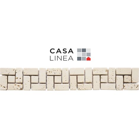 LISTEL TRAVERTIN GEO IVOIRE 1 PIÈCE  5 X 30 CM CASA LINEA