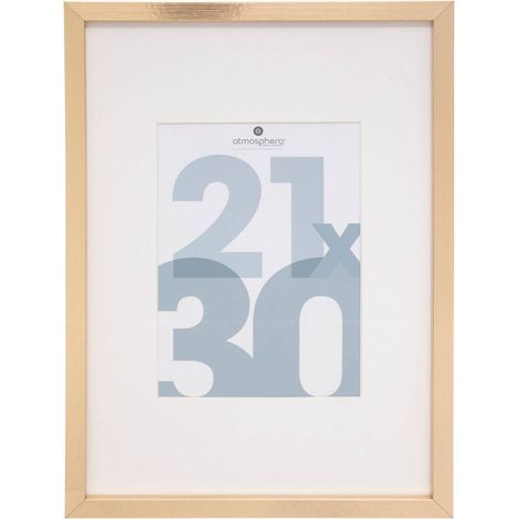 Cadre photo en Bois Doré pour Photo 21 x 30 cm - Atmosphera
