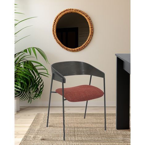 Lot de 4 chaise Wisla -lot de 4 Chaise wisla en tissu avec dossier en bois et pieds en métal (1/5)