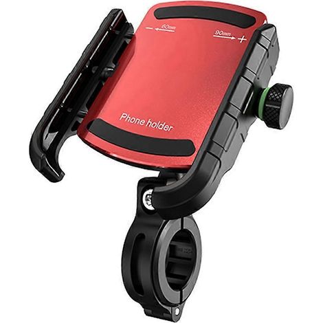 Universelle Motorrad-Handyhalterung, Fahrrad-Handyhalterung mit 360°-Sicht, kompatibel mit Mobiltelefonen von 5,4 bis 7,2 Zoll, rot. (1/5)