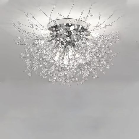 Suspension LED luxe style pissenlit – plafonnier nordique 3 couleurs – lampe de salle à manger 220V,Argent (1/5)