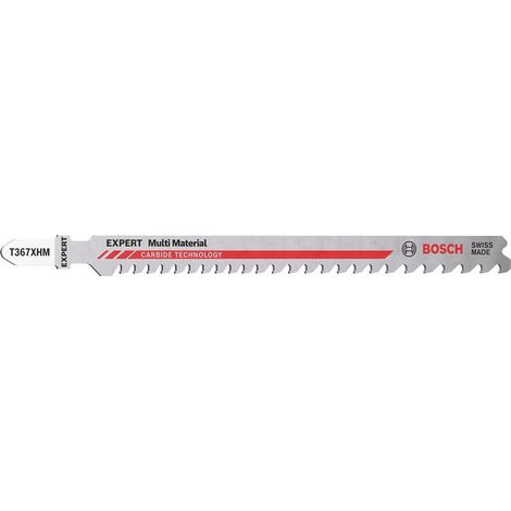Lame de scie sauteuse Expert Multi Material T 367 XHM Lg total.132mm 3 unités BOSCH