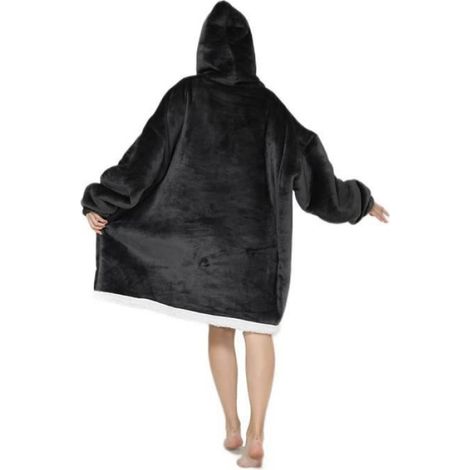 Couverture à capuche - - Surdimensionnée - Super-Douce - Chaude - Poche avant (1/4)