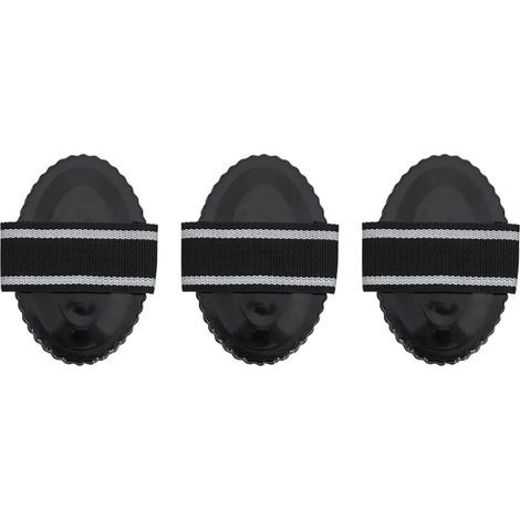 Brosses de pansage pour chevaux, lot de 3, acier noir (1/5)