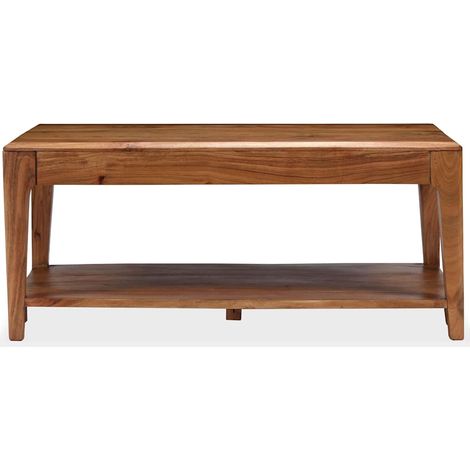 Table basse Table de salon Table de café Bois massif 88x50x38 cm (1/5)
