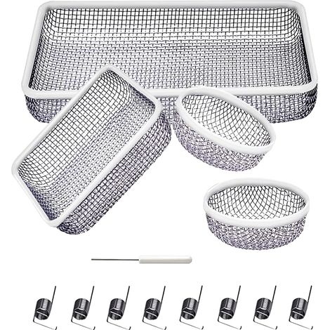 17-teiliges Lüftungsabdeckungsset für Wohnmobilheizungen, Lüftungsgitter aus Edelstahl für Warmwasserbereiter, Moskitonetze und Insektenschutzabdeckungen für Wohnmobile, Wohnmobilzubehör