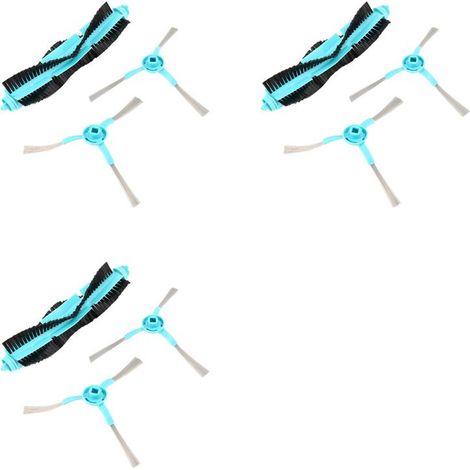 Juego de 3 cepillos laterales principales para aspiradora robot Cecotec Conga 4090 5090 - Repuestos y accesorios