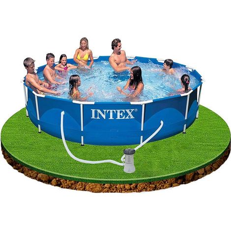 PISCINA FUORITERRA FRAME CON TELAIO TONDA INTEX CM. 366X76H CON POMPA (1/5)