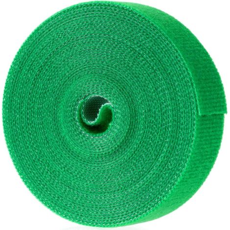 Attaches pour plantes, Nylon, Fil de ligature, Réutilisable, ajustable, pour la croissance des plantes - 10 mm x 25 m - Vert (1/5)
