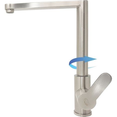 Cleafe - Miscelatore Rubinetto S9007 Quadrato 360 Gradi Monoforo Monocomando Rubinetteria -