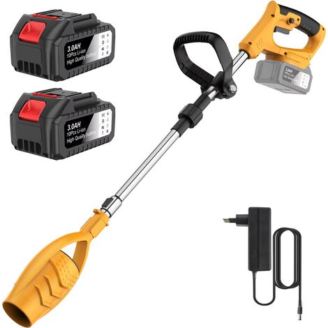 Souffleur de jardin sans fil 32 000 tr/min – outil électrique à batterie – soufflage puissant pour feuilles, neige et nettoyage extérieur( Jaune 2 batteries ) (1/5)