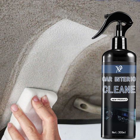 Agent De Nettoyage Interieur - 300 Ml - Pour Tissu Velours Siege Voiture Cuir - Elimination Des Taches Sans Rincage
