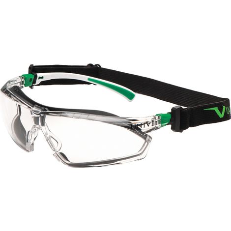 Schutzbrille 506 UP Hybrid EN 166,EN 170 Bügel weiß grün,Scheibe klar