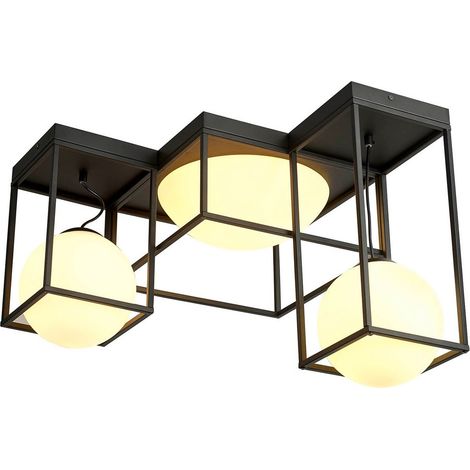 Plafonnier design, Plafonnier Desigual 5L par Mantra Noir en Metal, MANTRA (1/5)