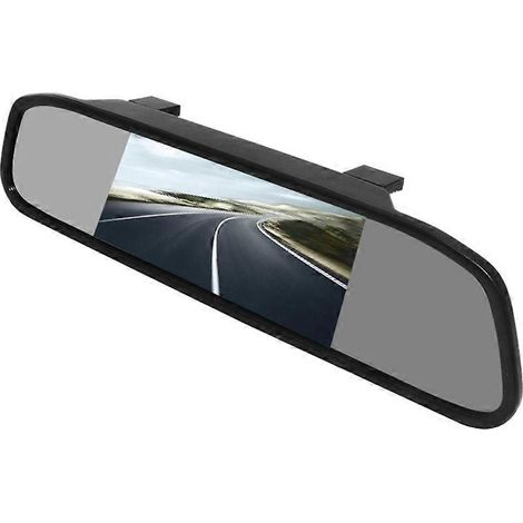 Monitor de coche con pantalla TFT LCD HD de 5 pulgadas (800 x 480), espejo retrovisor y función de aparcamiento con 2 entradas de vídeo. (1/5)