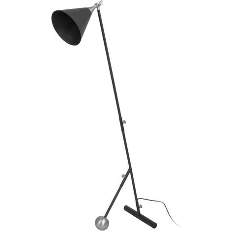 Lampadaire Industriel "Celeste" 148cm Noir & Argent (1/2)