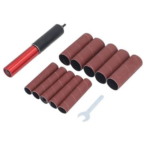 Manchons Abrasifs 11210 de 4,5 Pouces pour Ponceuse à Broche, Papier Abrasif en Oxyde D'aluminium 120, Diamètre 1/2 Pouce – Lot 3, Mandrin, Mandrin Tambour Ponçage, - (1/4)