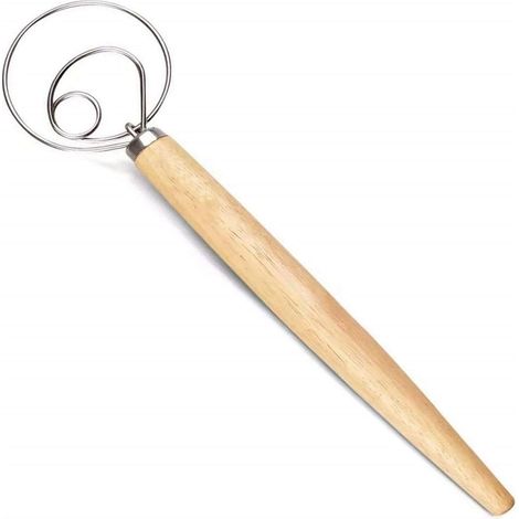 Impastatrice manuale per pane, utensile in acciaio inox, gancio impastatore per pasticcini danesi, impastatrice per pasticceria. (1/5)