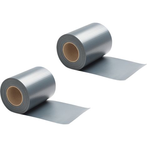 Wolketon 2 rotoli di strisce di protezione in PVC 70 m x 19 cm con 60 clip di fissaggio per recinzioni da giardino, balconi Antracite