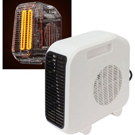 Portable space heater. Fast heating. Mini air heater. Electric desk fan (1/5)