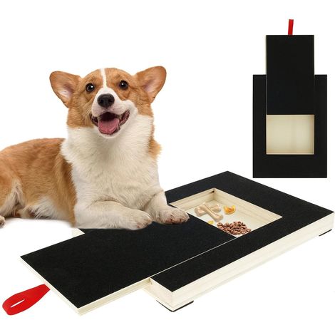 Planches à Gratter Friandises Chiots 35x25cm Boîte à Friandises Intégrée Alternative au Coupe-Griffes pour Chien Conception Antidérapante pour Chiens de Petite Moyenne Taille (1/5)