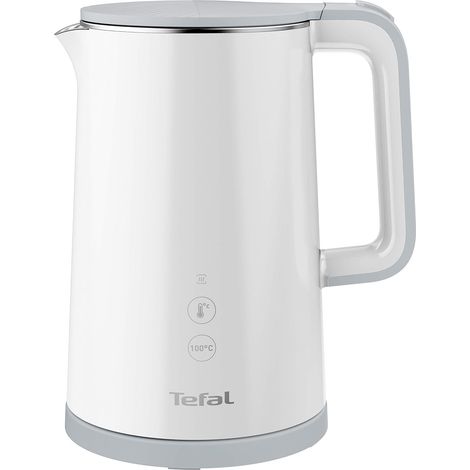 Bouilloire électrique 1,5 L blanche avec contrôle température