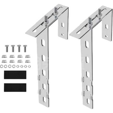 Lot de 2 crochets pour support de centrale électrique de balcon, panneau solaire, crochets de balcon pour panneaux solaires, supports pour balustrades rectangulaires, fixation solaire (1/5)