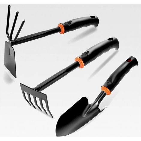 Ensemble d'outils de jardinage, ensemble de jardinage 3 pièces en acier inoxydable