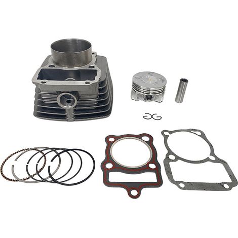 The CG200 motorcycle cylinder is compatible with the Zongshen models CG200 and ZJ200 and includes cylinder liners and 250cc pistons for the CG200. (1/4)
